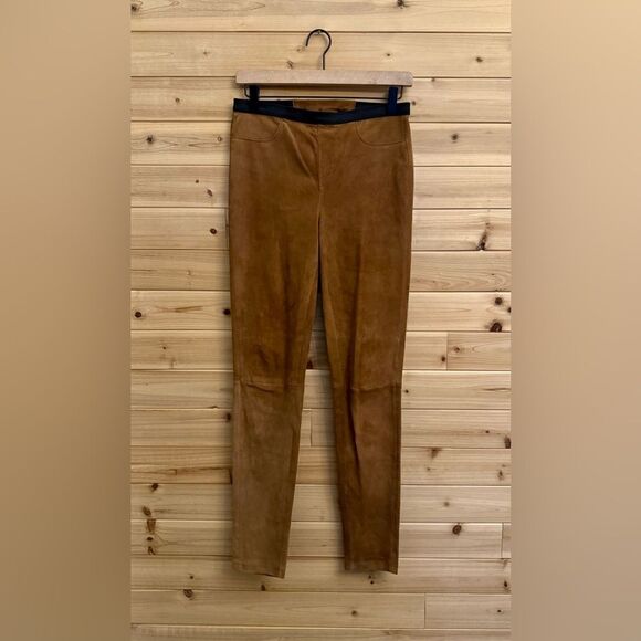 Nemian Marcus Size Small Genuine Leather Skinny Ponte Style Legging Pants - Picture 1 of 10
